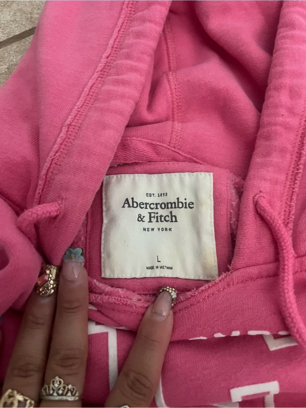 Abercrombie & Fitch Pink Cowl-Neck Hoodie Sweater